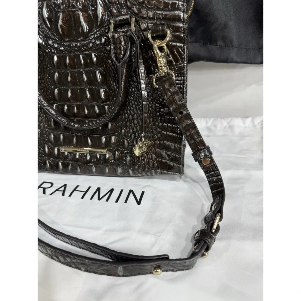 BRAHMIN Anywhere‎ Convertible Satchel Ironwood Melbourne Leather Handbag